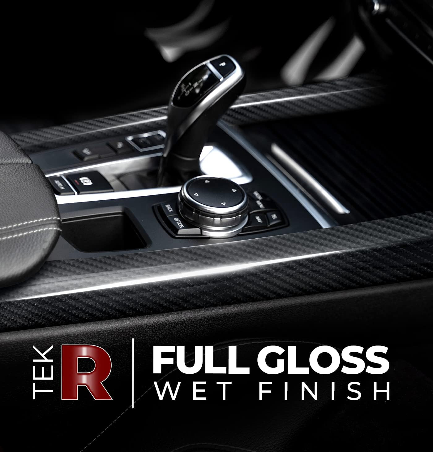 Super Gloss Black Carbon Fiber Tek Art 12 Inches X 60 Inches 5Yr