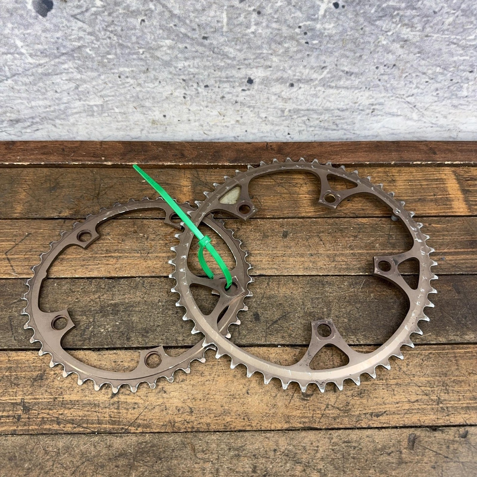 Vintage Shimano Biopace Chainring Set 42 Tooth 130 BCD 5 Arm Road Bike Oval 42t