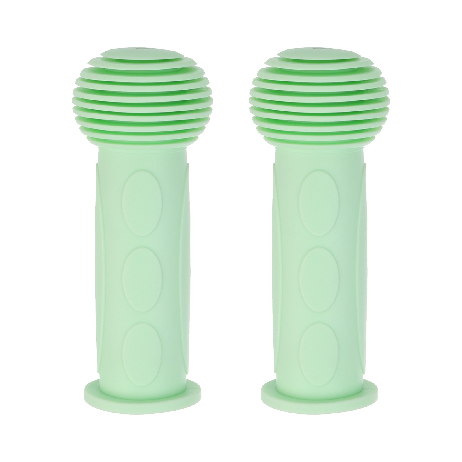 2pcs Bike Handlebar Grips 4.33″ Non-Slip Rubber Mushroom Grips Fit 7/8″,Green