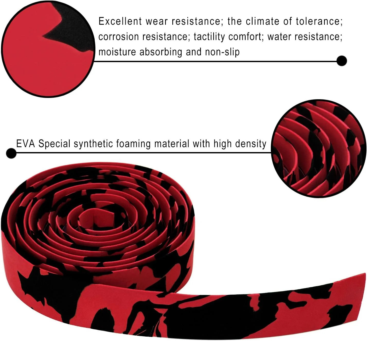 Comfort Gel Road Bike EVA Handlebar Tape Bike Bar Tape Camouflage Series Tape wi