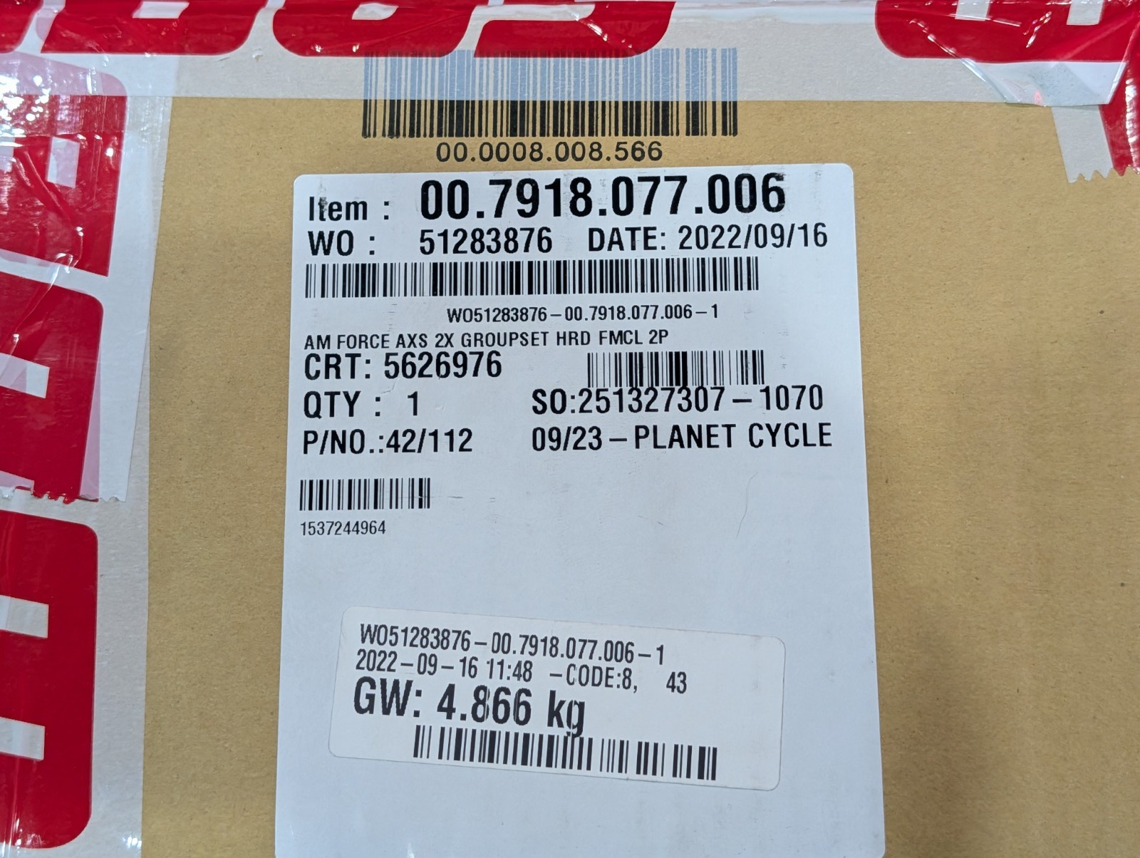 New SRAM Force D1 AXS 2X Electronic HRD FM Road Groupset 12-Speed – Still Sealed