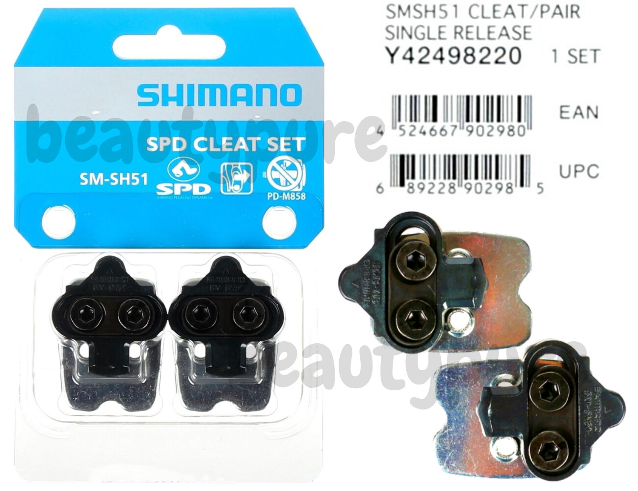 1Pair Shimano SM-SH51 SPD Pedal Cleat Set for MTB Mountain Bike – Y42498220 NIB