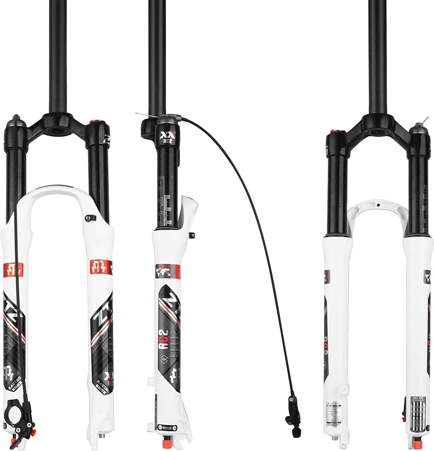 ZTZ MTB Air Suspension Fork Fit for 26/27.5/29 inch Mountain Bike, QR 9mm, XC/AM