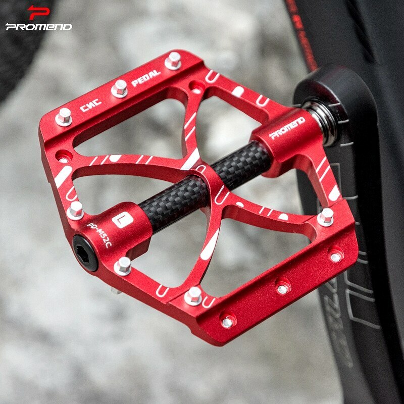 PROMEND 9/16inch Aluminum Carbon Bicycle Pedals MTB Road Bike Pedals 3 Bearings