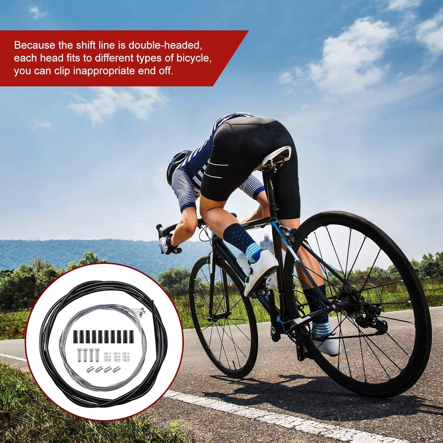 Versatile Bike Gear Cable Kit – 4-Pack PVC & Stainless Steel for All Bikes