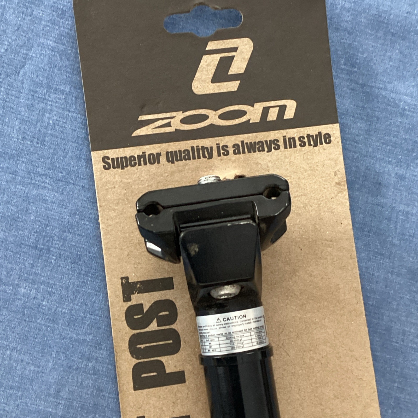 New Zoom Black Aluminum Seat Post 27.2 Diameter Round Length 350mm Length