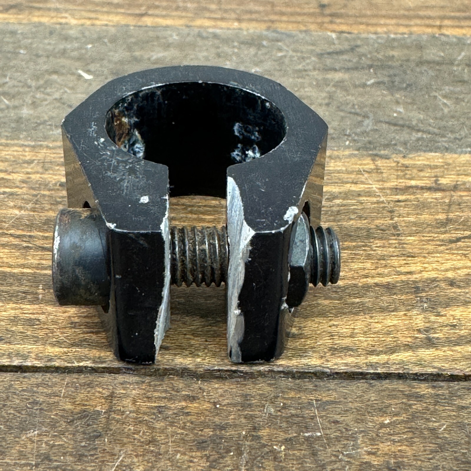 Tuf Neck Seatpost Clamp Old School BMX OG 1980s USA Black 25.4 Tuff Alloy A001
