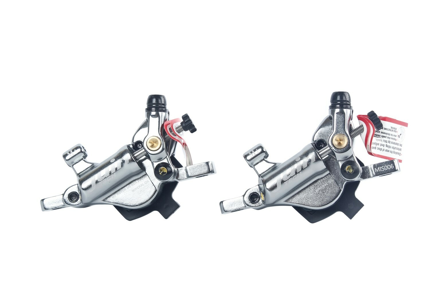 Juin Tech M1 Mountain eBike Bicycle Hydraulic Disc Brake Calipers w/rotors Gray