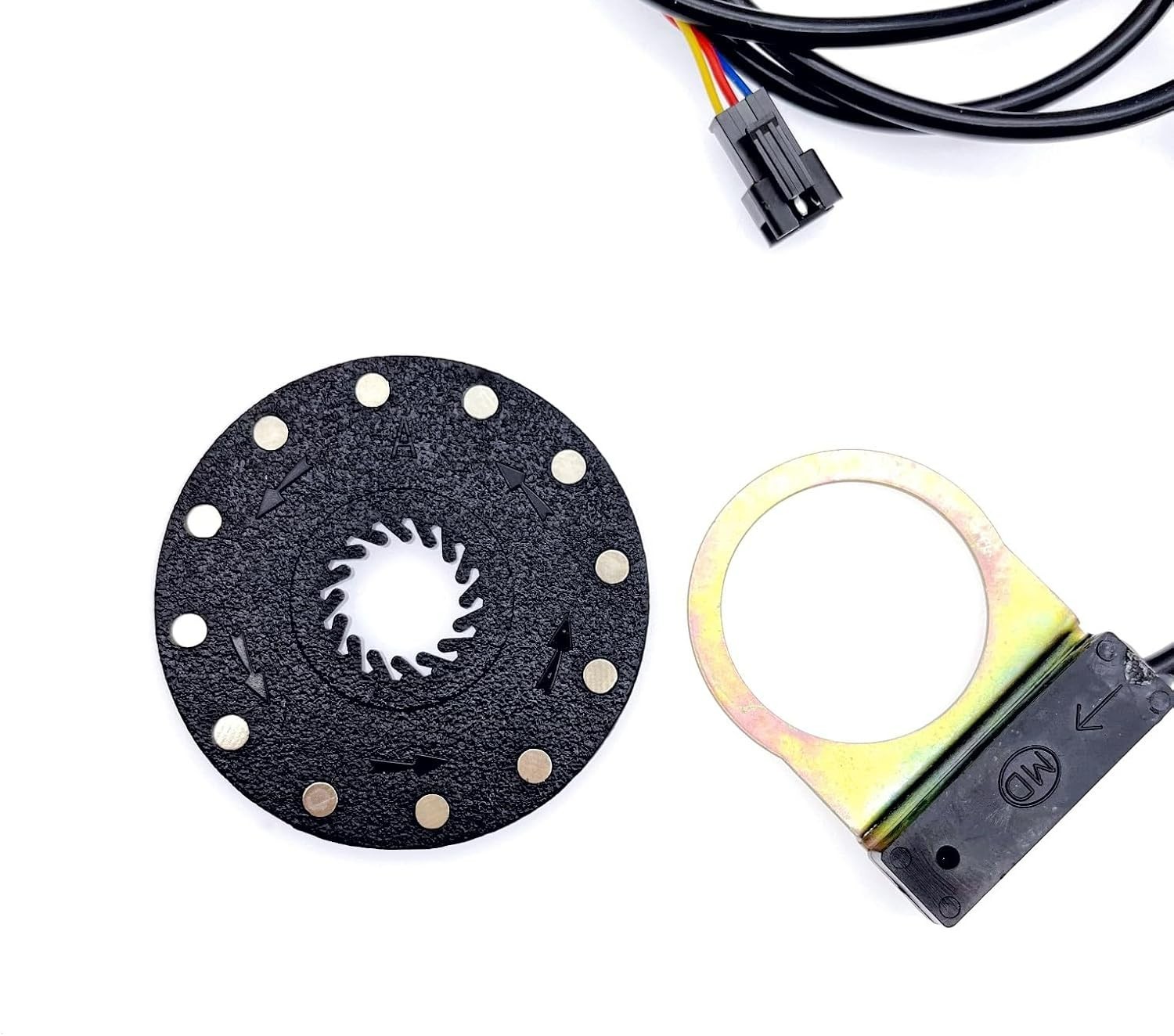 Electric Bike Pedal Assist Sensor, 3 Pin, 12 Magnet, Black, Plastic, Modern S…