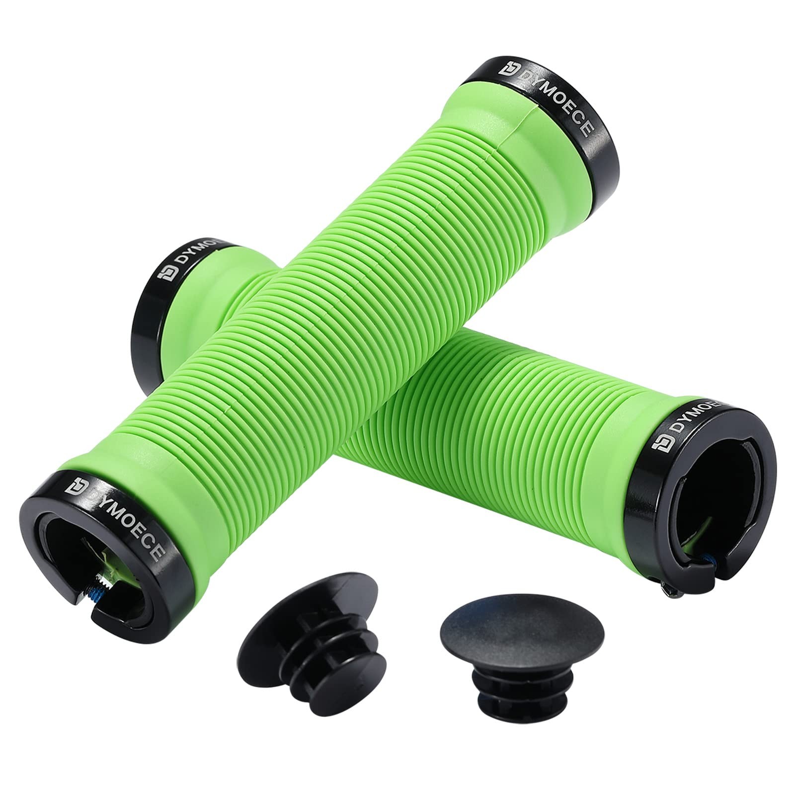 Dymoece Bike Handlebar Grips,Bicycle Handle Grip 130mm x 22.2mm, Green