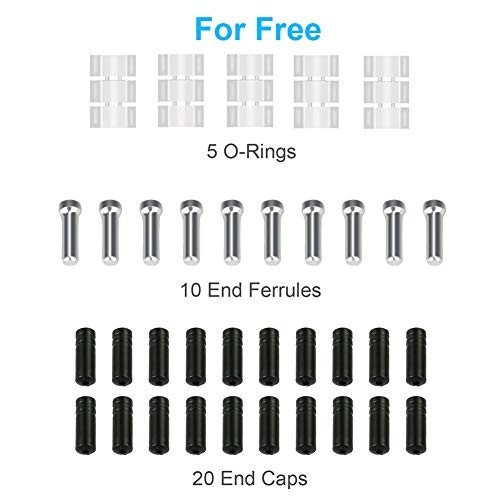 10 Pack Bike Shift Cable Kit 2.1m Zinc Coated Stainless Steel for Mountain Road