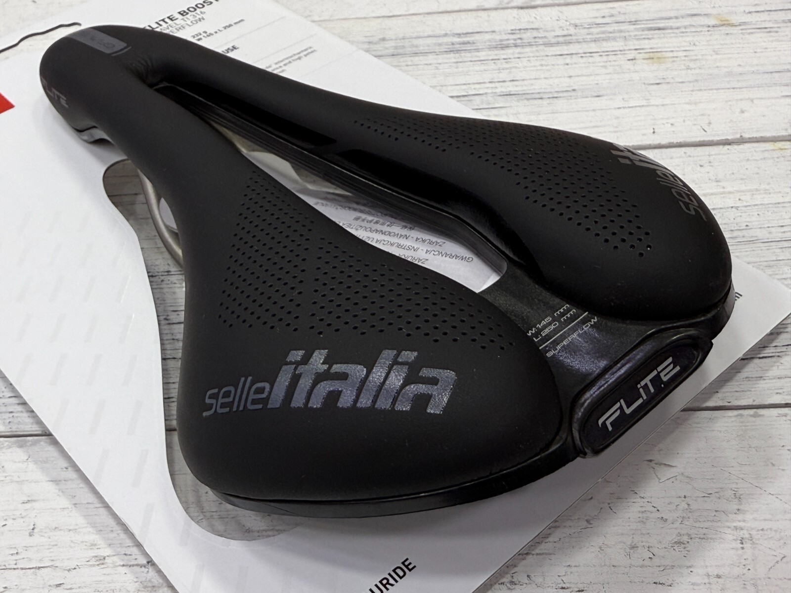 Selle Italia Flite Boost Gravel L3 TI316 Superflow Saddle (Black)