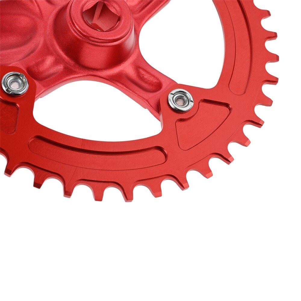 42T MTB Bicycle Crankset Bottom Bracket Aluminum Alloy 104BCD Chainring Red