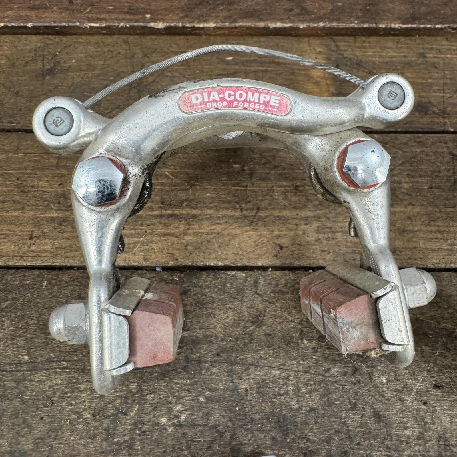 Vintage Dia Compe Center Pull Brake Caliper Set Clamp On Yoke Cable Clips