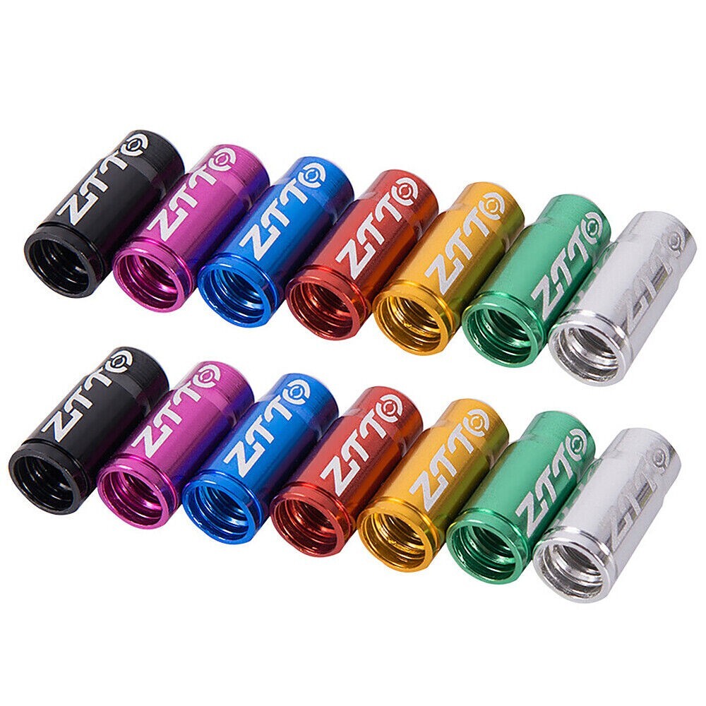 2x Bike Tube Aluminum Valve Caps MTB Road Bicycle Presta Tire Dust Cover ZTTO