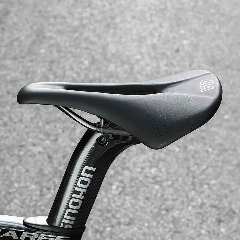 WEST BIKING Leather Carbon Fiber Road Bike Saddle Racing Bicycle Saddle Cushion