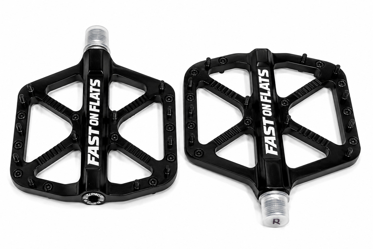 Fast On Flats Lightweight Aluminum Flat Pedals Triple Bearings MTB Gravel Road