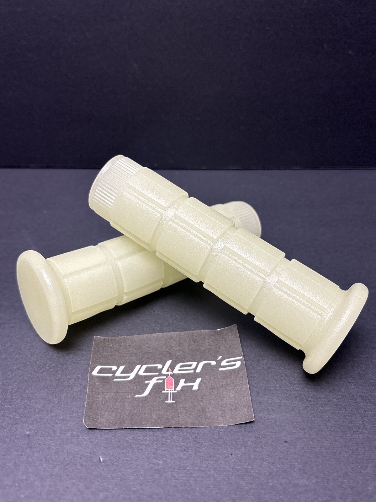 Clear Cloudy Oury Style Bike Bicycle Handle Bar Grips Kids Bmx Schwinn Cruiser