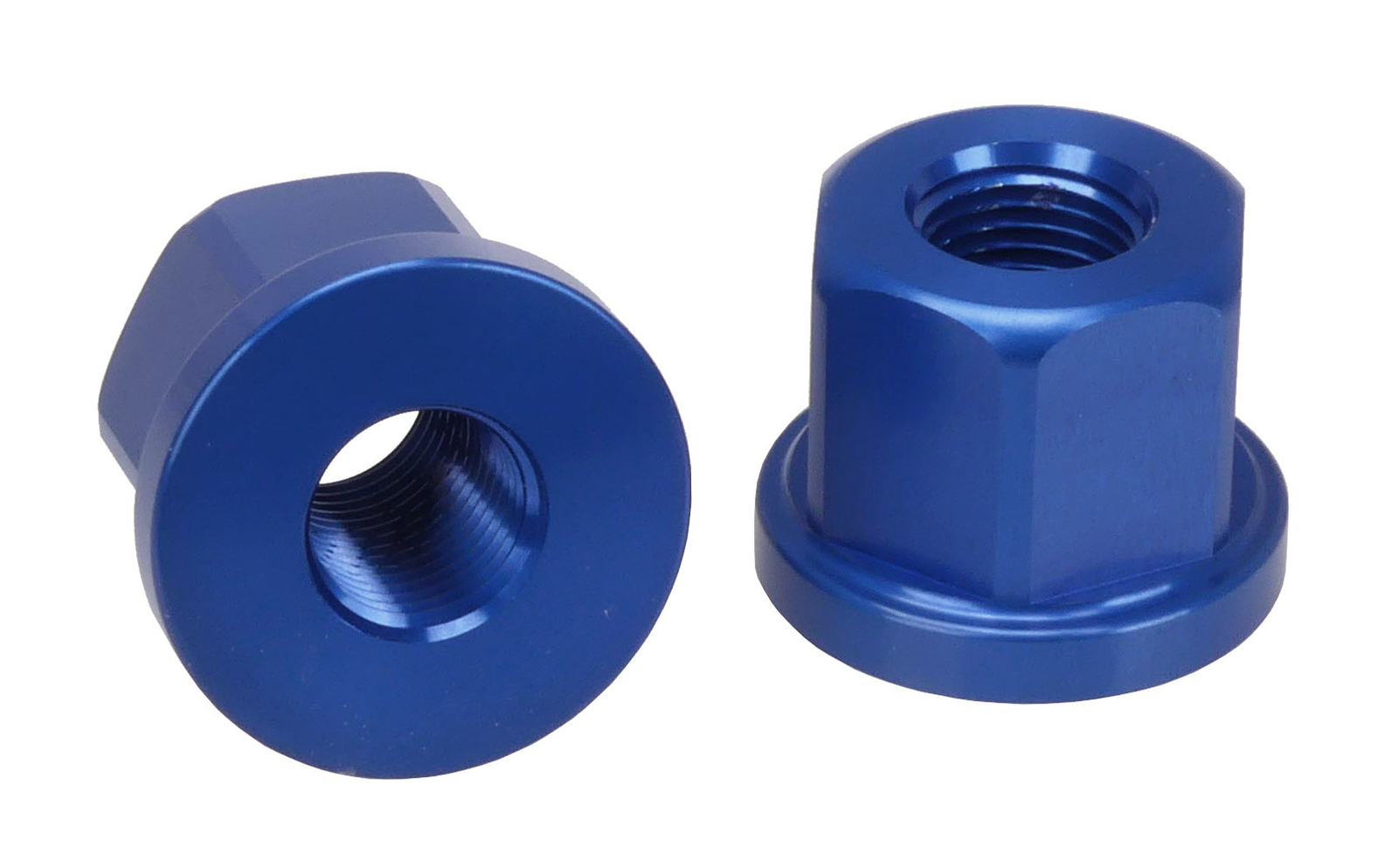 3/8″ X 26T REGULAR bicycle axle nuts 7075 aluminum (PAIR) COBALT BLUE