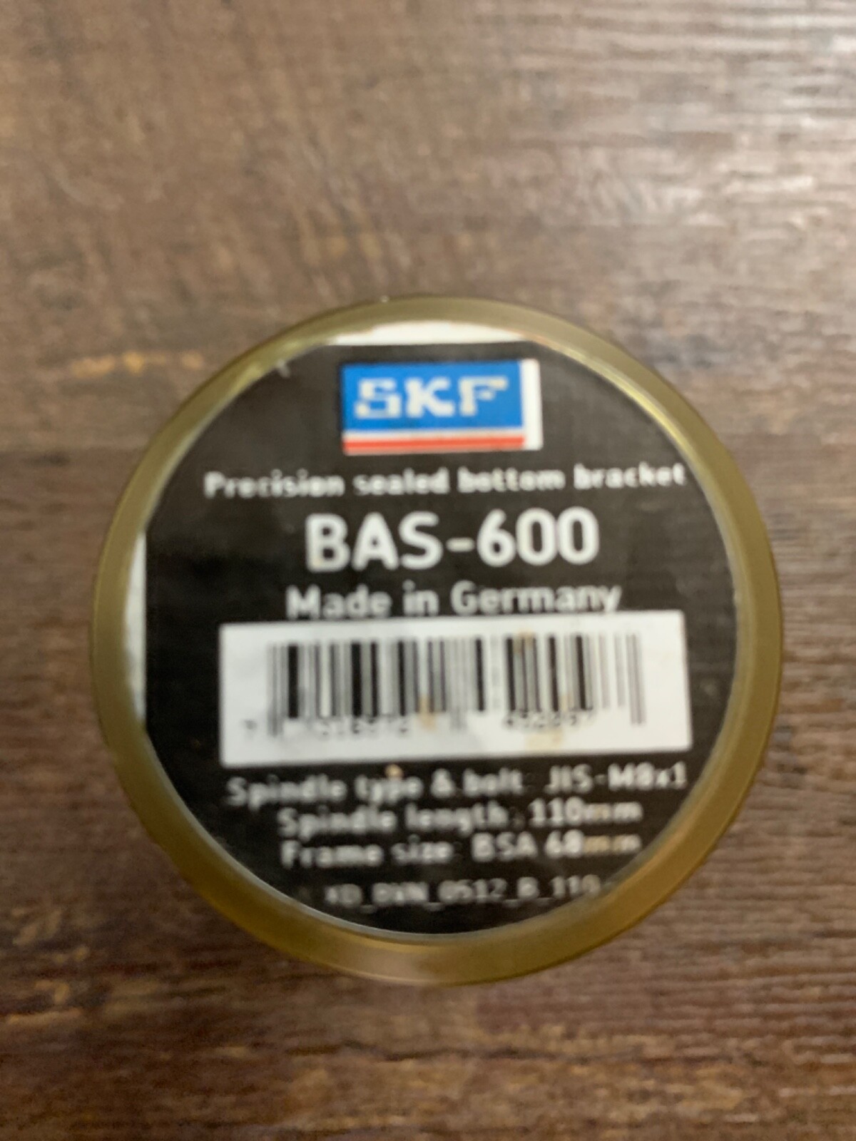 NOS SKF BAS-600 Bottom Bracket Square Taper Spindle – JIS 110mm – New!