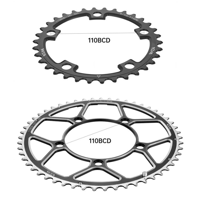Bicycle Chainwheel Chainring 110BCD 50-34T 52-36T 53-39T Folding bike parts