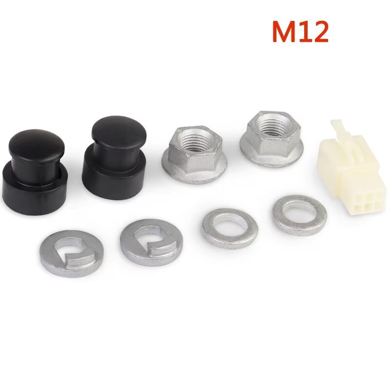 E-bike Hub Motor Axle M12/M14 Lock Nut /Lock Washer /Spacer /Nut-Cover Sets