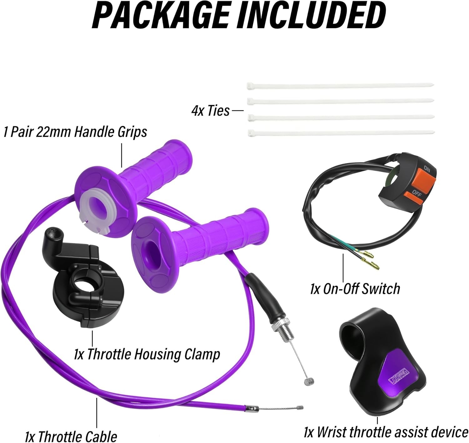 Universal Mini Bike Throttle Assembly&Cable Kit | Direct Replacement for Cole…