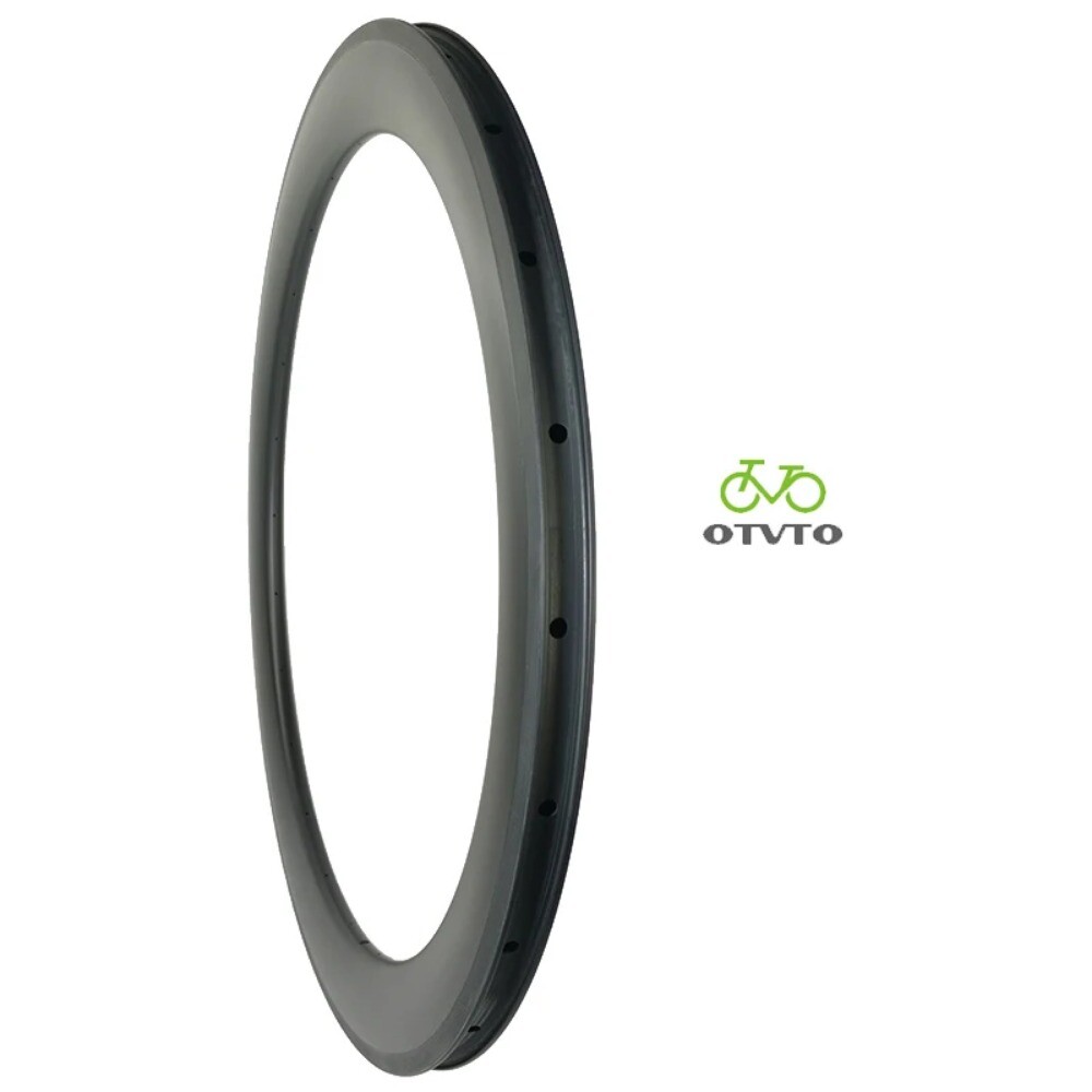 1 Pcs Road Bike Carbon Rim 26mm Wide Tubeless Clincher 30-50mm Depth 700c