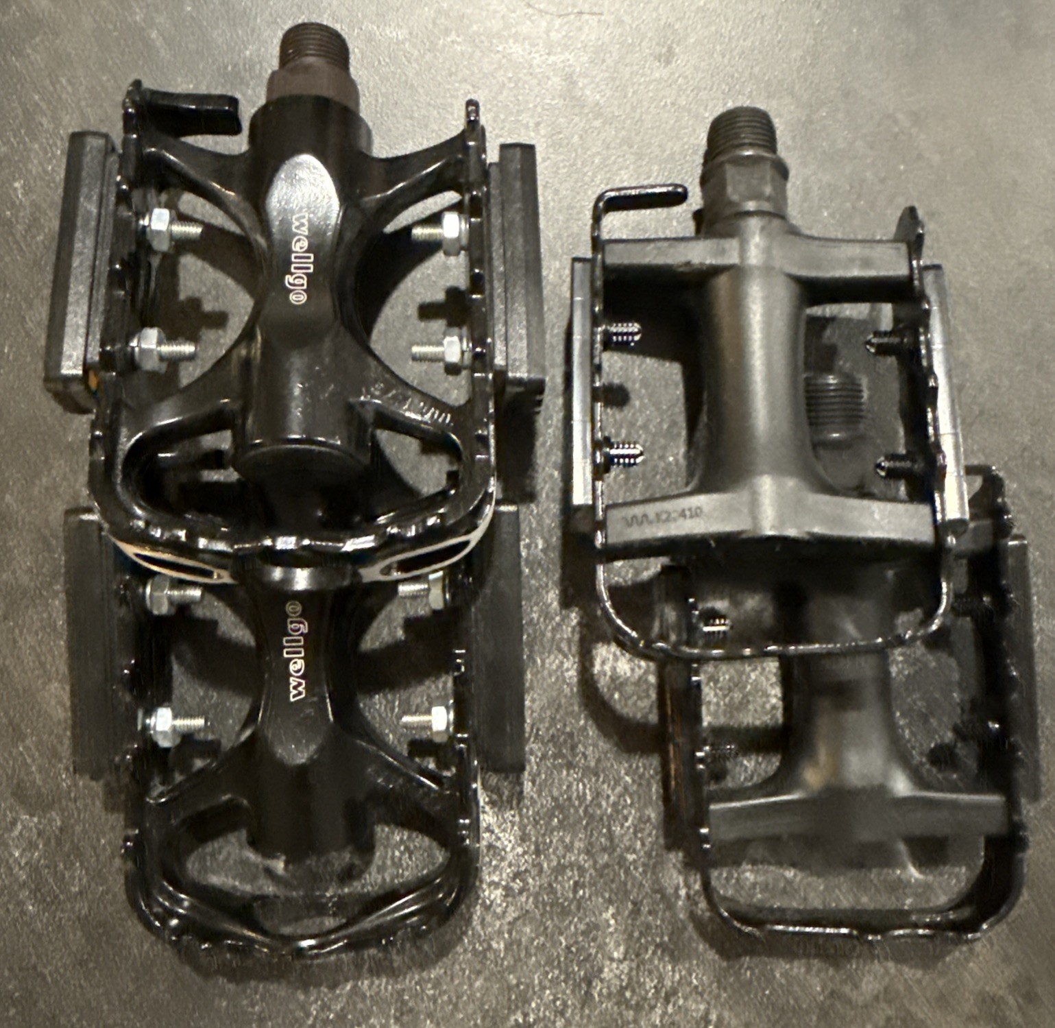 2 Pairs Wellgo Bicycle Bear-trap Pedals w/Reflectors New Takeoffs