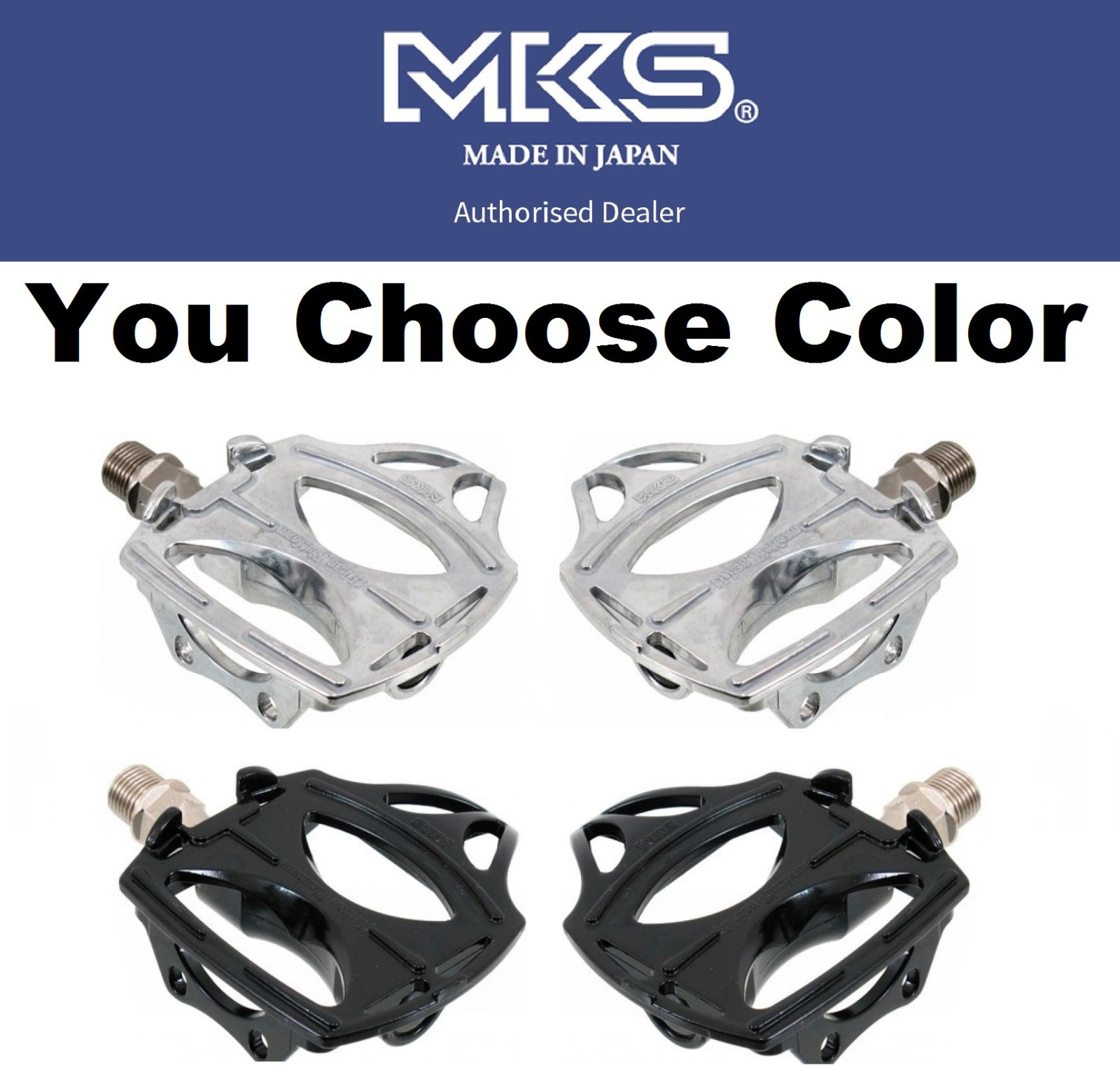 MKS Urban Platform Pedals Silver OR Black Road Touring Urban Sealed Bearing Bike
