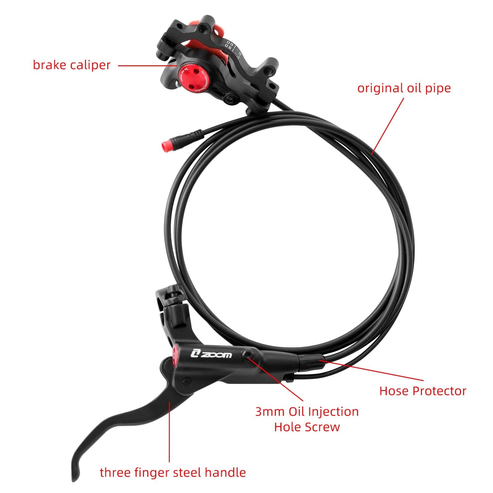 Z00M HB875E Ebike Hydraulic Disc Brake Set, Electric Power-Off Hydraulic Brak…