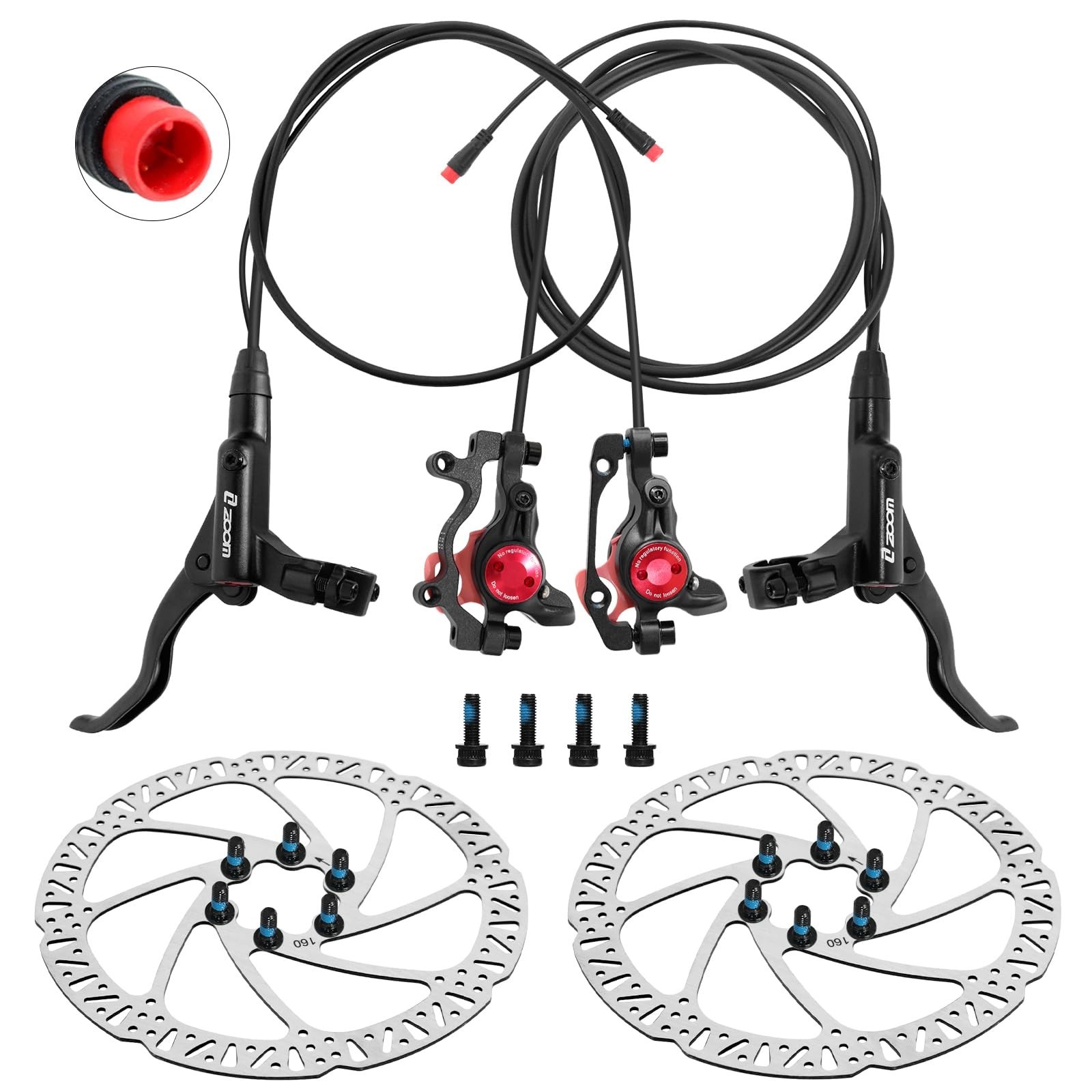 Z00M HB875E Ebike Hydraulic Disc Brake Set, Electric Power-Off Hydraulic Brak…