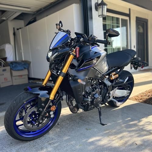 Blue Lens Side Bar End Mirror for YAMAHA MT-09 MT-09SP 2021-2023, Aluminum