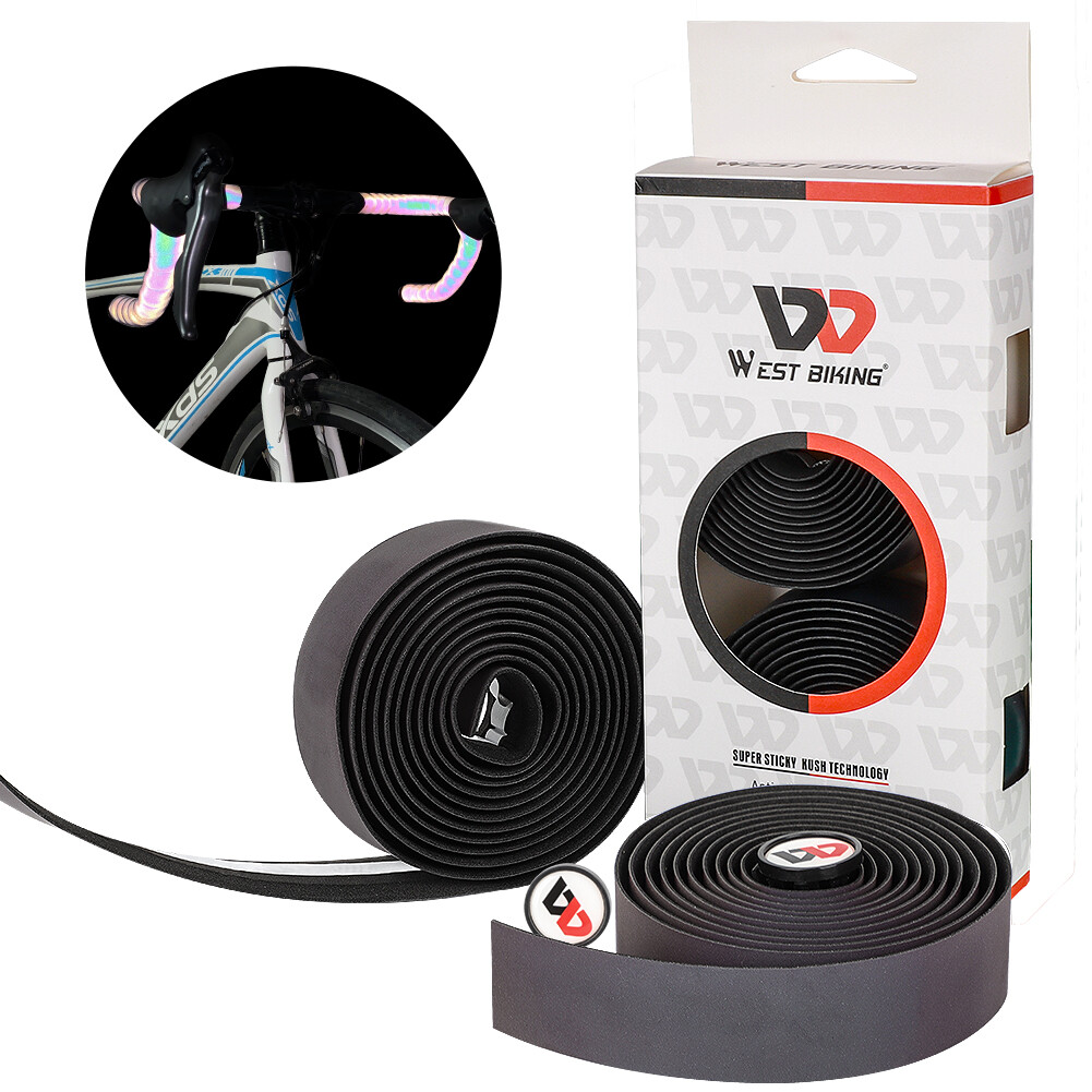 WEST BIKING Reflective Road Bike Bicycle Handlebar Tape Cycling Bar Tape a Pair