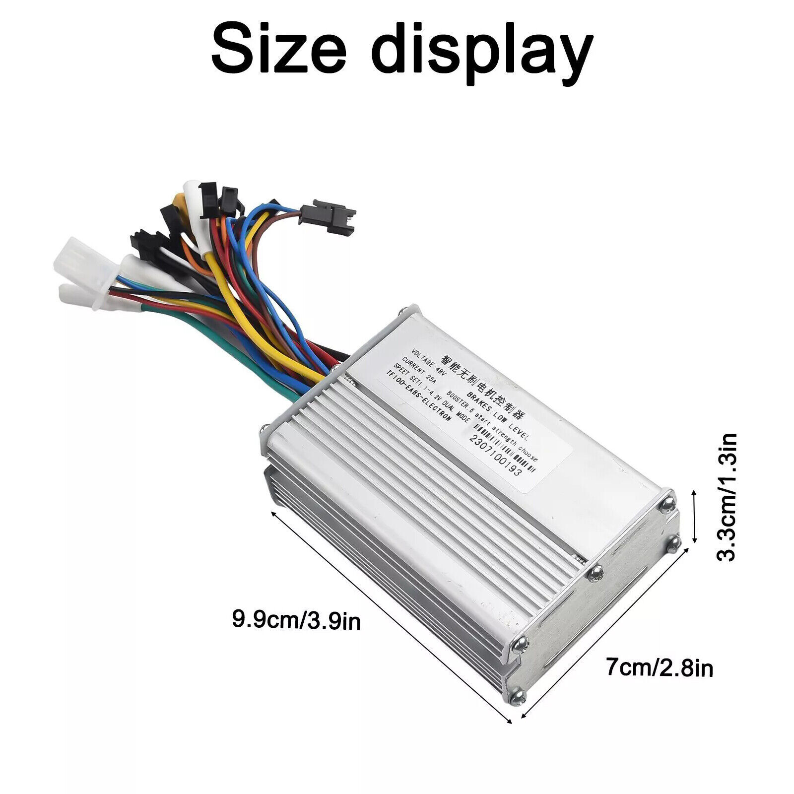For Electric Scooter 1200W 48V-25A BLDC Controller + LCD & 6 Pin Cable Kit