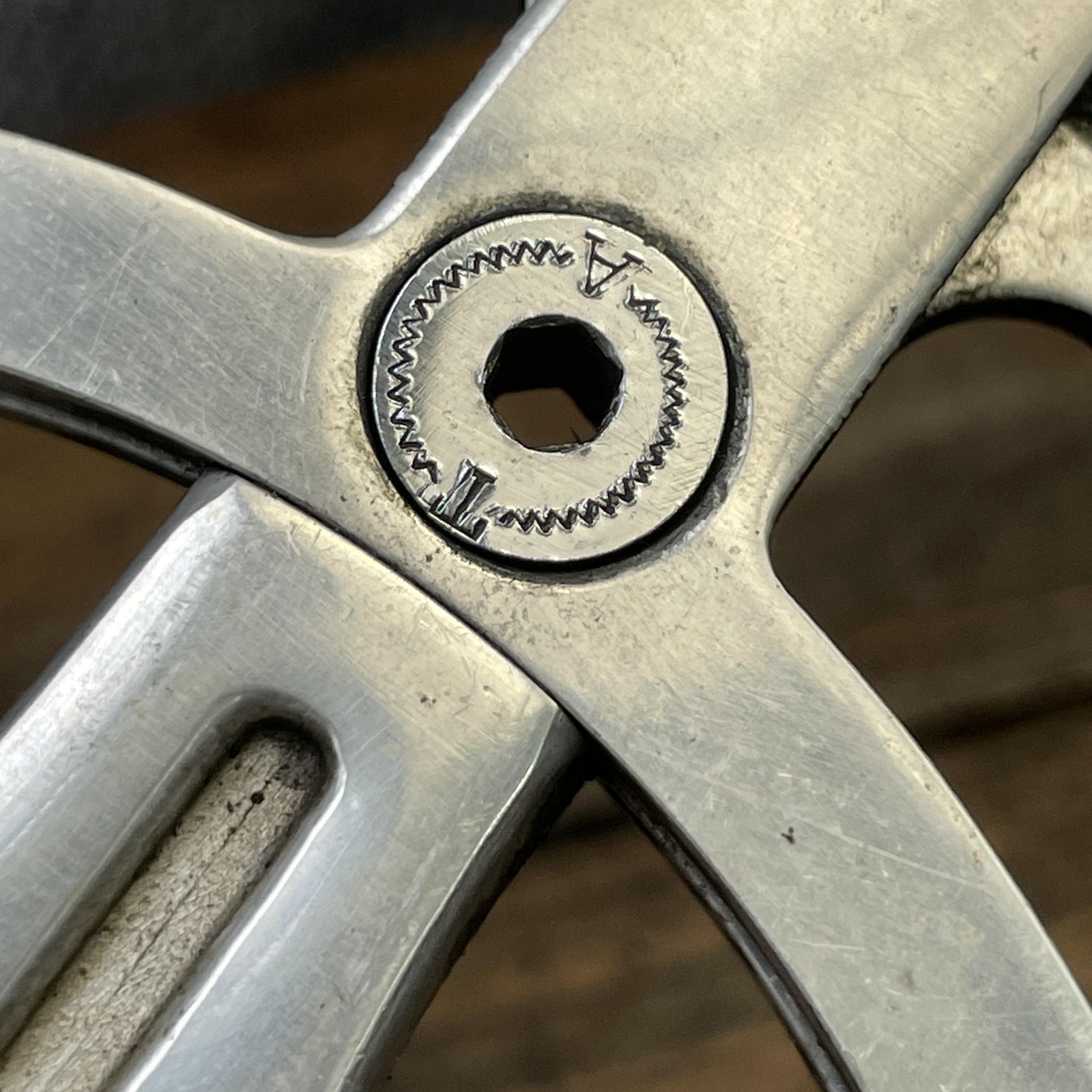 Vintage Specialites TA Professional Crankset 170mm Double 52/42t Caps 3 Arm