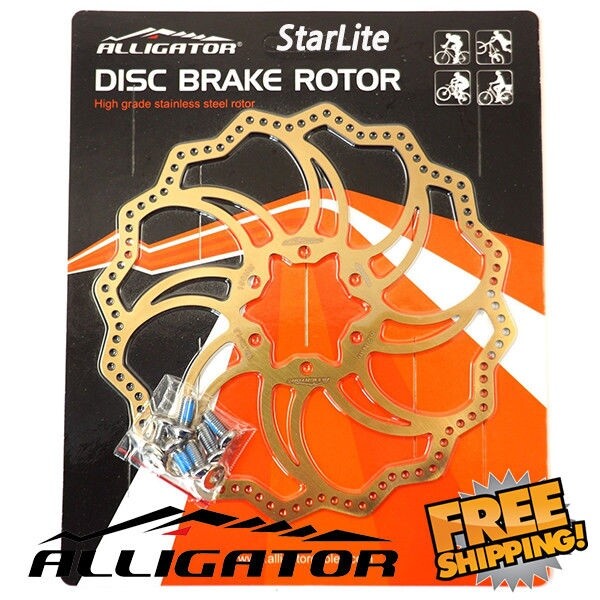 ALLIGATOR Starlite Disc Brake Rotor 160mm 180mm 203mm – Ti Gold MTB Road Bike