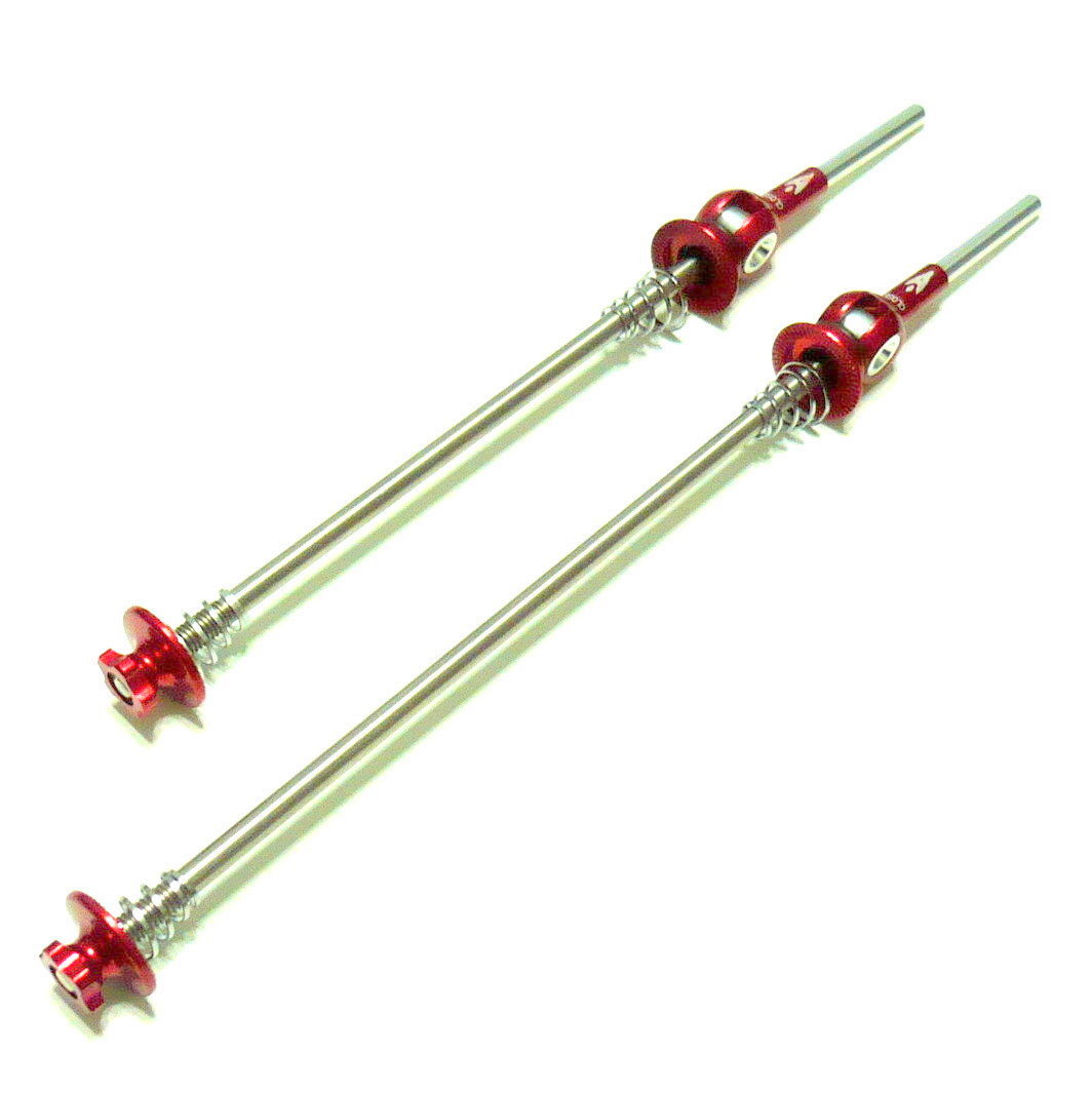 gobike88 AEROZINE XQ-1.0 Titanium Axle MTB Skewers, 40g/pair, Red, M31