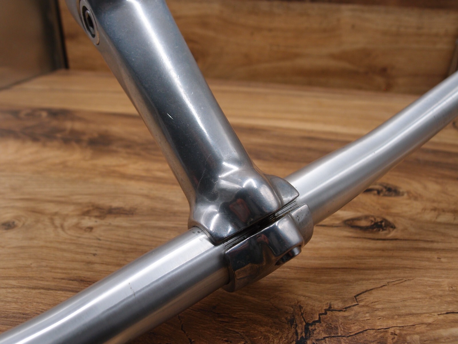 VGC 1995 MTB flat handlebar aluminium alloy + ahead 1 1/8 in stem