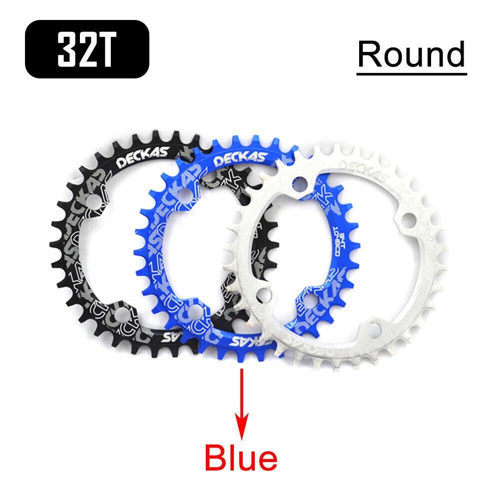 Bike Narrow Wide Round Oval Chainring Chain Ring BCD 104mm 32/34/36/38T DECKAS