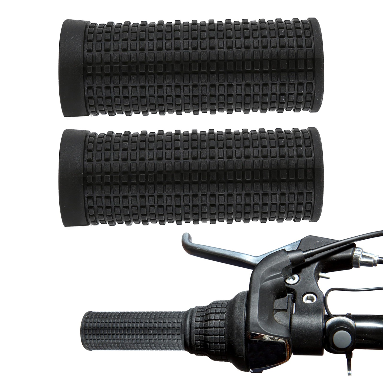 1 Pair MTB Bike Short Handlebar Grips 20x74mm/0.78×2.91inch, Bar Twist Cover Mou