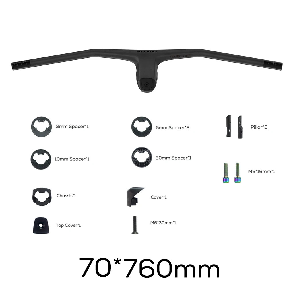 MTB Handlebar 740MM -20 Degree Full Carbon Fiber Integrated Cockpit Handlebar
