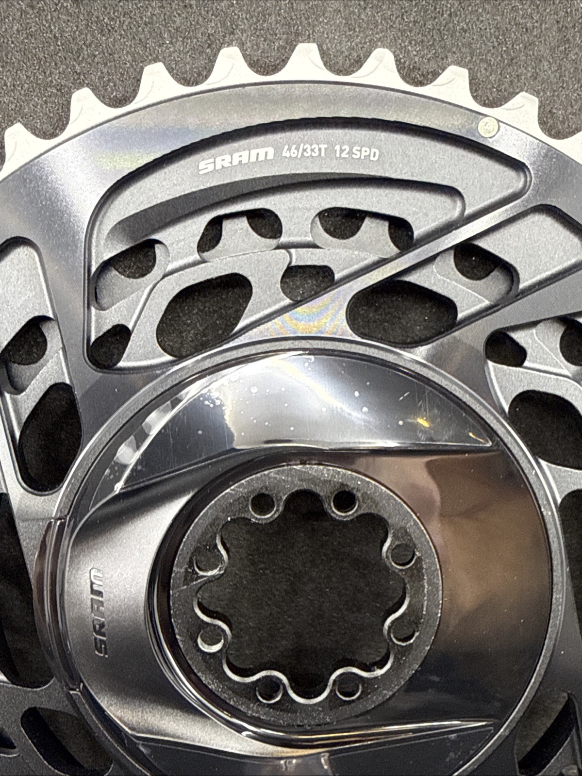 SRAM Force AXS D2 2×12-Speed 46 & 33t 8-Bolt Direct Mount Chainrings MSRP $270