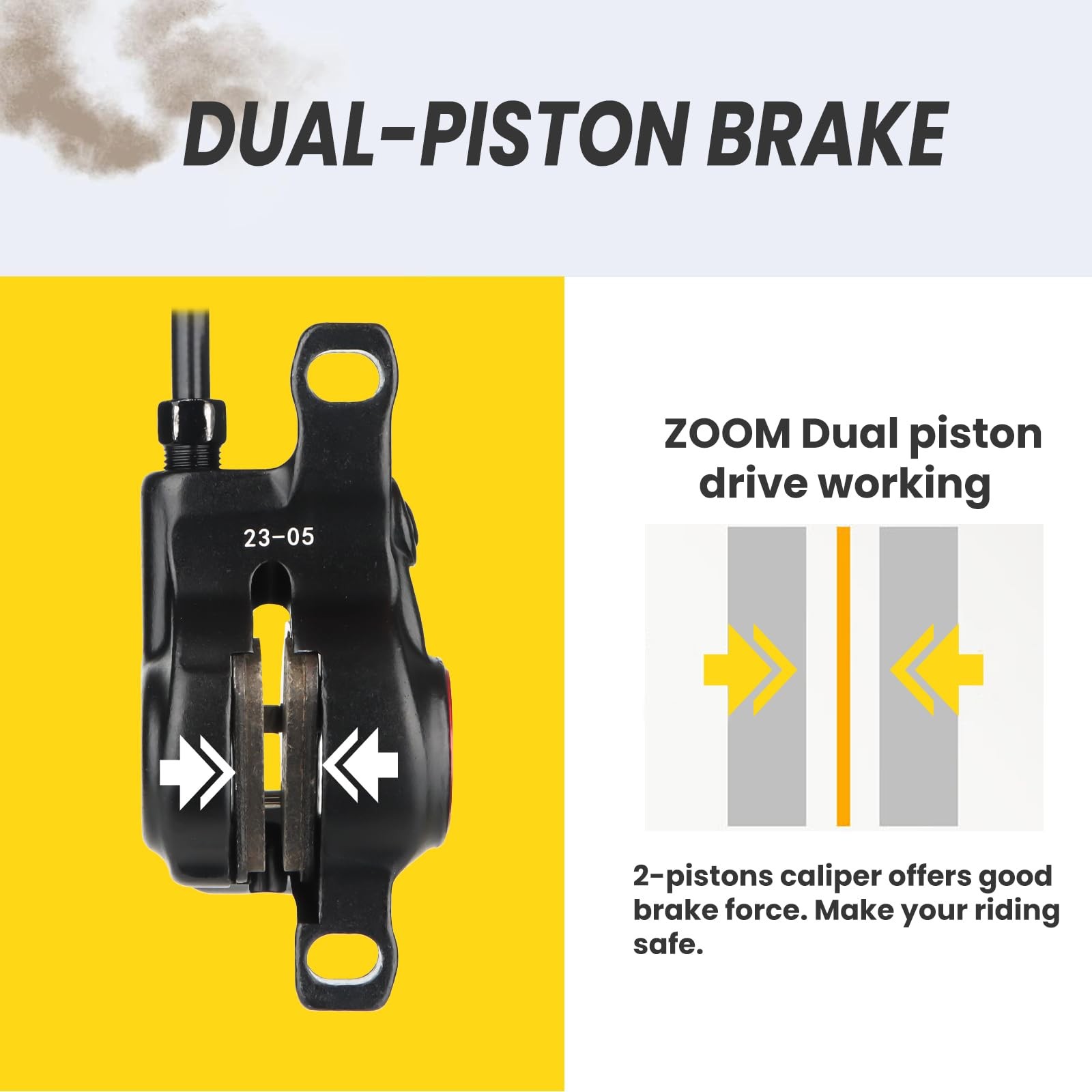 Hycline Ebike Hydraulic Disc Brake Set: Zoom Right rear set, set