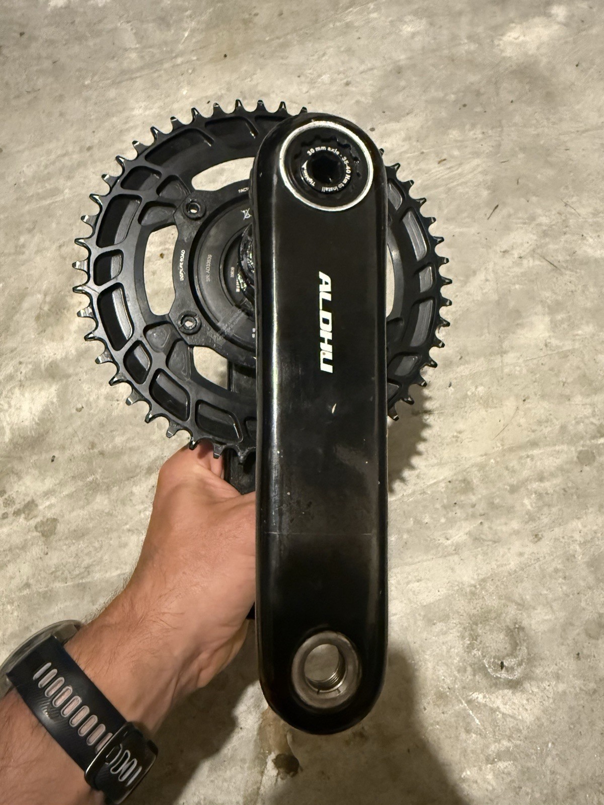 Rotor InSpider power meter Aldhu Carbon 165mm 30mm spindle 50 tooth