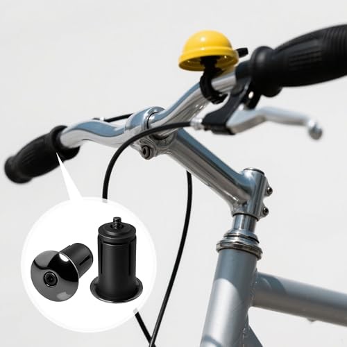 1 Pair Aluminum Alloy Bike Handlebar Bar End Plugs – Lightweight Black Road