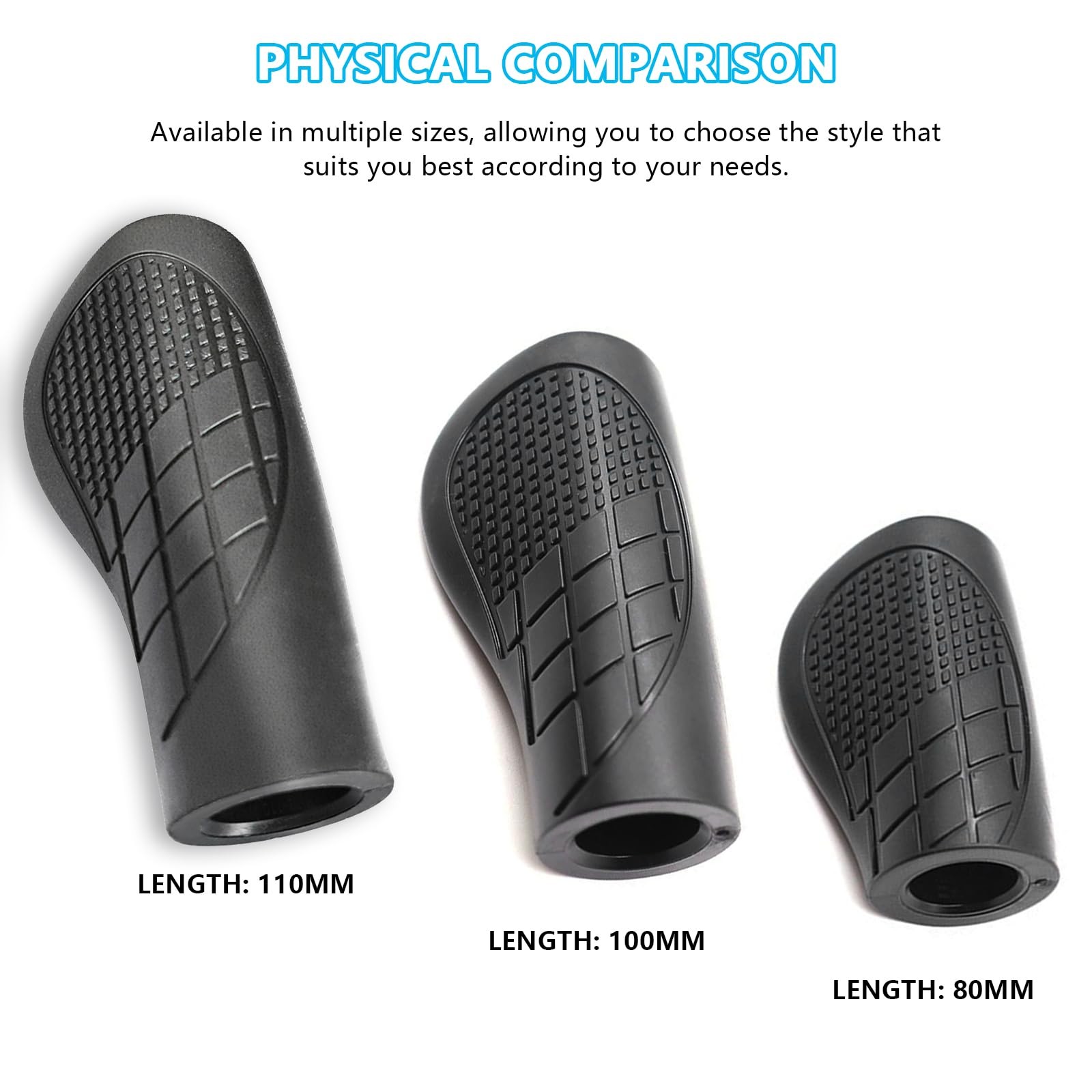 Snmzlc Ergonomic Bike Handlebar Grips,Length 100mm/3.94″,for BMX, Mountain, M…