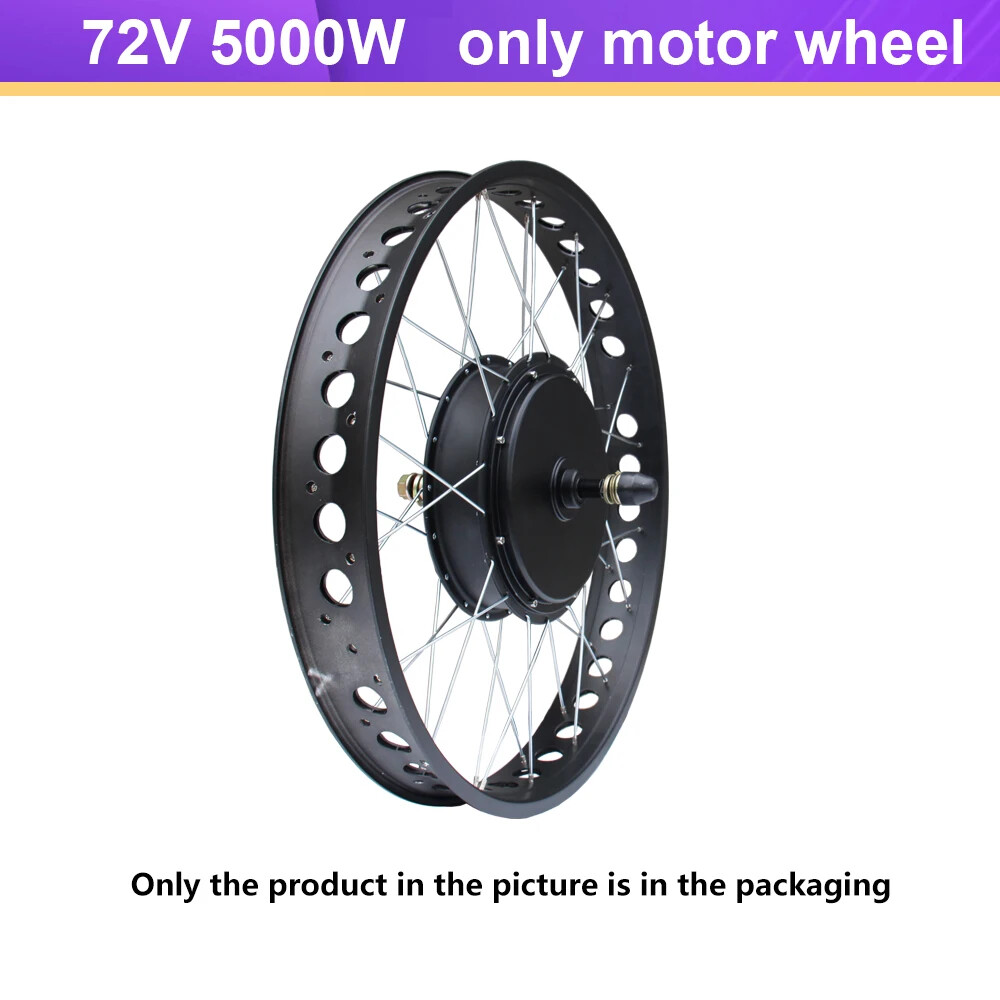 72V 5000W Snow Fat Electric Bike 20/24/26inch Brushless Non-gear Rear Hub Motor