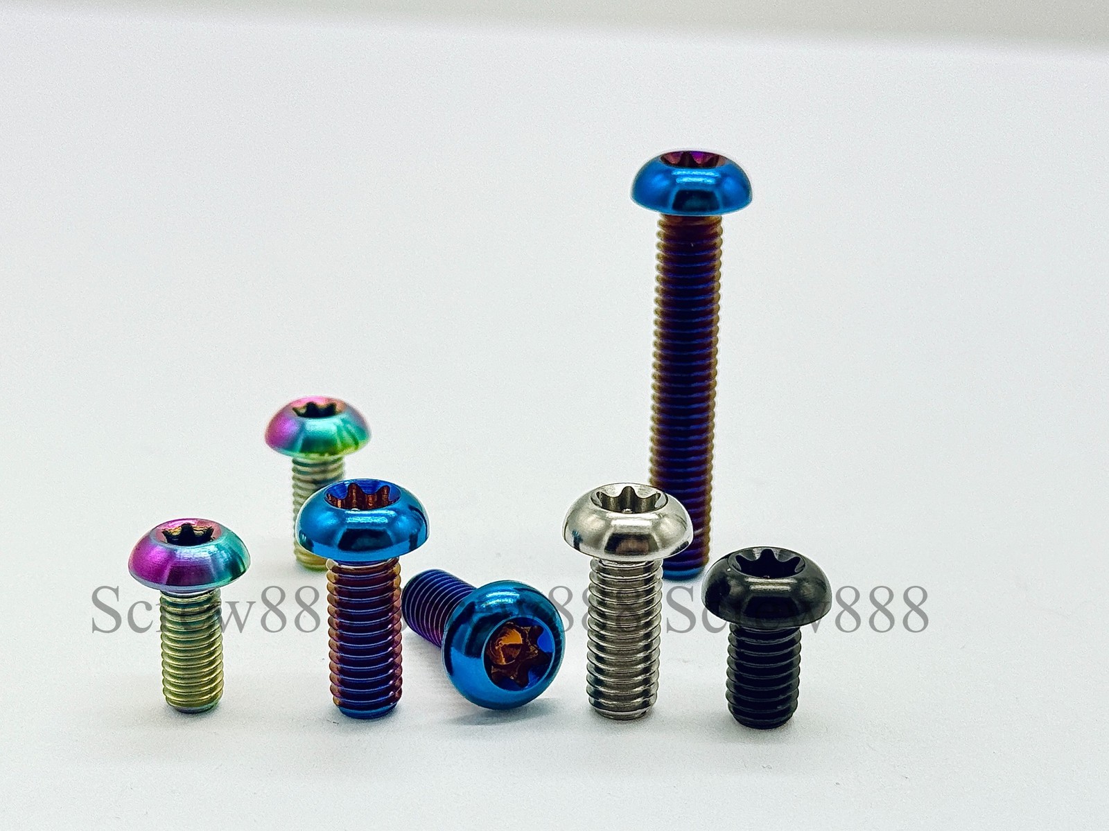 12Pcs Titanium Ti M5x10mm Mountain Cycling Bike Disc Rotor Bolt Torx T25 Gold