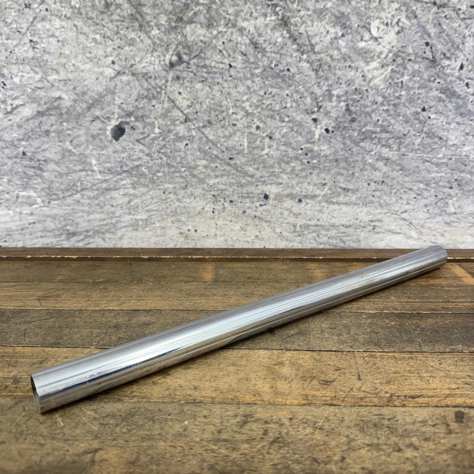 Vintage 22.5mm BMX Seatpost CRMO Hutch Schwinn Predator Fluted 1980s Silver